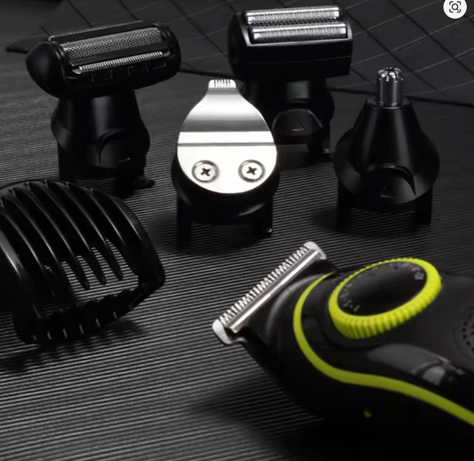 Recortador de pelo y barba ajustable recargable para hombres, máquina cortadora de pelo eléctrica de 1mm a 10mm, batería de litio